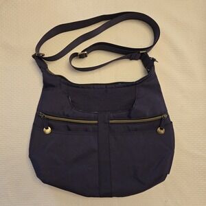 Travelon Anti Theft Multi Pocket Bag Purse NWT Purple hobo RFID Locking EUC